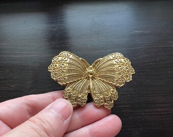 Brass Butterfly Drawer Knob: Dresser, Cabinet, Furniture Hardware