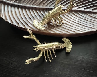 Brass Lobster Drawer Knob, Animal Cabinet Pull
