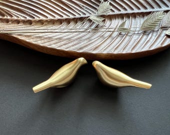 Brass Bird Drawer Knobs: Solid Brass Dresser Pulls