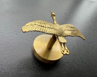 Crochet mural oiseau en laiton : porte-manteau/serviette nordique