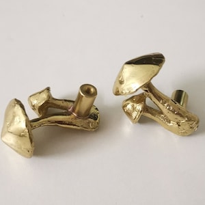 Solid Brass Mushroom Cabinet Knob: Dresser Pull, Nursery Room knob image 5