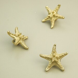 Solid Brass Starfish Knobs Dresser Knob Pull Cupboard Knob Drawer Pulls Knobs Wardrobe Knob Kitchen Cabinet Knobs Modern,CP-0267 image 9