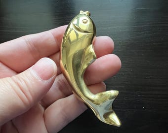 Massief messing viskastknop - ladeknop Scandinavische stijl