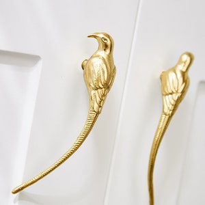 Modern Brass Bird Knobs Pulls Dresser Knob Pull Handles Gold Drawer Knob Pull Girls Room Cabinet Knob Kitchen Knob Pull,CP-0951