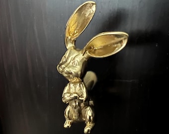 Tirador de armario Rabbit Brass: Tirador de cajón de estilo nórdico
