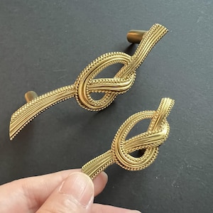 Solid Brass Knot Drawer Pulls: Cabinet Door Knobs