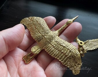 Brass Geese Cabinet Knob: Nordic Style Drawer Pull