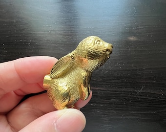 Tirador de latón con forma de conejo: Tirador de estilo nórdico para cajones y armarios.