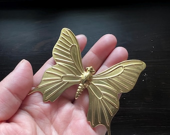 Solid Brass Butterfly Drawer Knob: Cabinet & Furniture Hardware