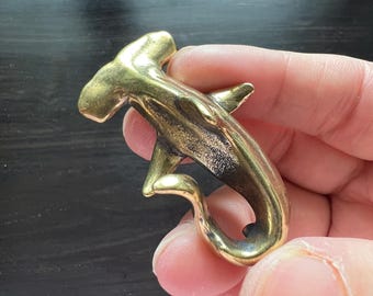 Antique Bronze Brass Shark Knobs, Kitchen Cabinet Decor
