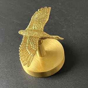 真鍮製ワイルド・ガチョウの壁掛けフック：北欧風コート/タオルハンガー