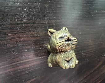 Modern Brass Bow Knob, Gold Dresser Drawer Pull