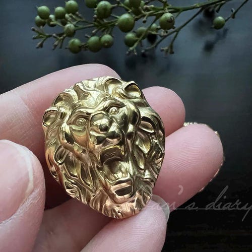 Brass Lion Head Drawer Knob: Cabinet Door Pull Handle