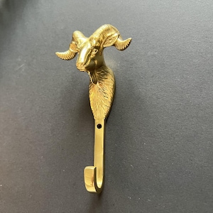 Brass Ram Head Wall Hook - Nordic Style Coat/Towel Hook
