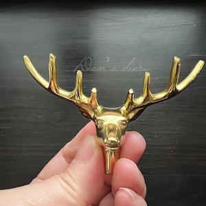 Nordic Style Brass Drawer Knobs Deer Head Wardrobe Door Knob Cabinet Knobs Drawer Pulls Handles Knob Door Knob,CP-0037