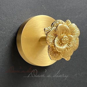 Brass Flower Wall Hook: Nordic Coat/Towel Hanger
