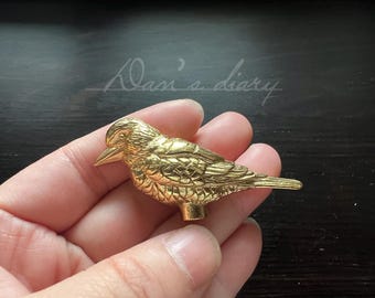 Nordic Brass Bird Cabinet Knob: Drawer Pull, Wardrobe Handle