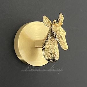 Haken Messing Pferd knoten Wandhaken - Nordische Kleider/Handtuch Haken
