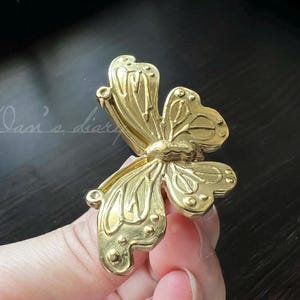 Brass Butterfly Knobs Modern Gold Knobs Decor Dresser Knobs Pulls Child Gift Drawer Knob Kitchen Cabinet Door Knobs,CP-0205