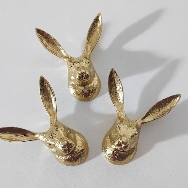 Brass Rabbit Knobs Modern Gold Knobs Decor Dresser Knobs Pulls Child Gift Drawer Knob Kitchen Cabinet Door Knobs,CP-0799