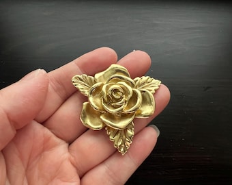 Solid Brass Flower Cabinet Knob: Dresser Pull Nursery Room knob