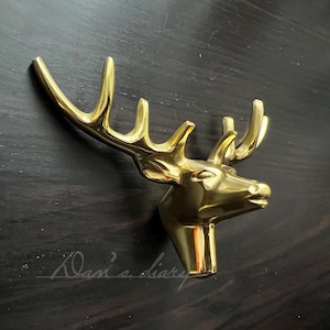 Nordic Style Brass Drawer Knobs Deer Head Wardrobe Door Knob Cabinet Knobs Drawer Pulls Handles Knob Door Knob,CP-0037