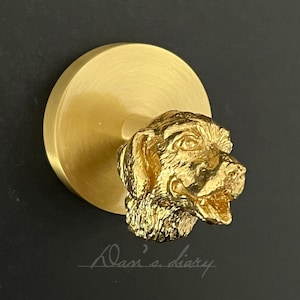 Brass Dog Knot Wall Hook - Nordic Coat/Towel Hanger