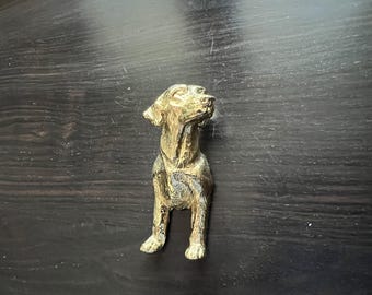 Boutons de tiroir pour chien en laiton massif : poignée d'armoire