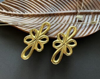6 Möbelknäufe in Blumenform, Messing, 8 x 8 cm Möbelknauf