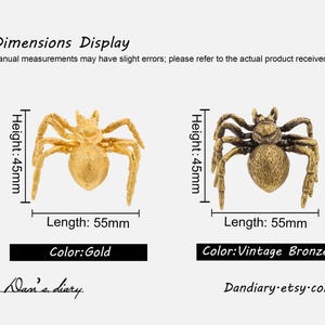 Knobs Pulls Spinne Antique Bronze / Goldmessing Knöpfe Küche Pulls Knobs Dekor Schubladenknäufe Einzigartige Dresser Knobs Pulls,CP-1305 Bild 3