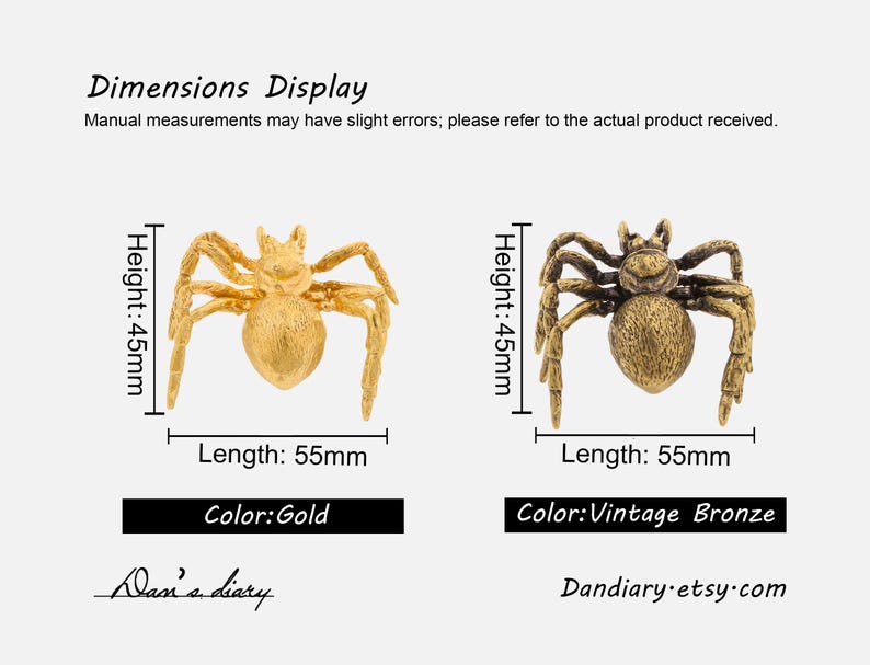 Knobs Pulls Spinne Antique Bronze / Goldmessing Knöpfe Küche Pulls Knobs Dekor Schubladenknäufe Einzigartige Dresser Knobs Pulls,CP-1305 Bild 3