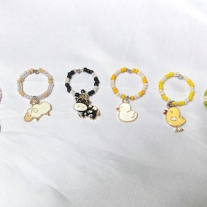 Wine glass charms, animal charms, colourful glass markers, wine lover gift, new home gift, dinner party gift, animal wedding favours