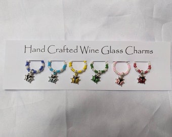 Ladybird wine glass charms, cute fun novelty wine glass markers, ladybird wedding favour idea, wine lover present, ladybug