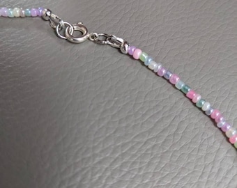 Small bead pastel multicoloured necklace, pastel jewellery, layering necklace, small bead jewellery, spring colour necklace, boho jewellery