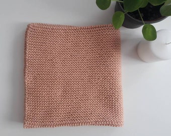 Knitted Baby Blanket in Soft, Soft and Fluffy Cotton, Powder Pink Pastel Color, Gift, Accessory, Maternity,