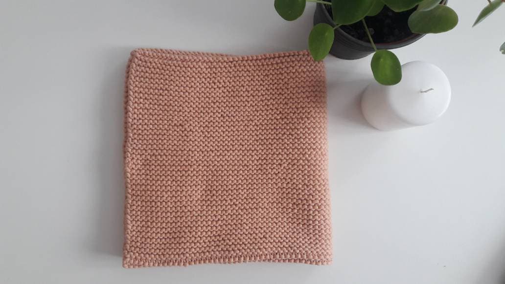 Couverture Pour Bébé Tricoté en Coton Doux, Souple et Moelleux, Coloris Pastel Rose Poudrée, Cadeau,