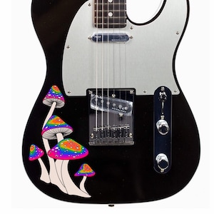 Mushroom Sticker to Customize Your Guitar... Personalize Guitar... Durable Vinyl Sticker...Decal