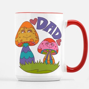 Mushroom DAD Mug......New Dad... Father's Day Mug....Eco-Friendly Packaging...Large Mug... Two-Sided Print...Coffee Mug