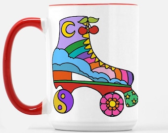 Rollerskate... Roller Skate...Large Mug... 70s 80s Retro