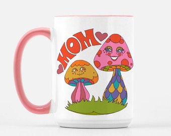 MOM MUG... Mug....Mushroom Mug... Eco-Friendly Packaging..Baby Shower...Mom Birthday..Coffee Mug... New Mom