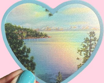 Lake Tahoe Sticker...Antique Aesthetic...Shiny Vaporwave Waterproof Vinyl