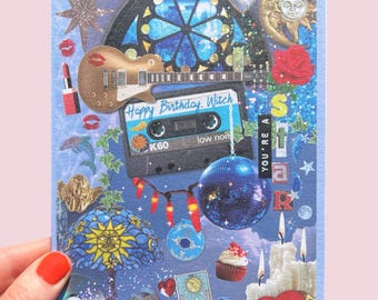 90s Witch Mix Tape Birthday Card..90s Millennial Birthday..Whimsigoth...Nostalgic..00s 90s Retro Card