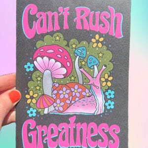 KAART Can't Rush Greatness Slak...Wenskaart...Tuinman...Natuur...Aanmoediging...Astraal weekend