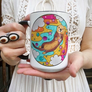 Otter Friend Mug...Eco-Friendly Packaging...Large Mug...Happy...Ocean... Good Vibes