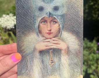 POSTCARD Owl Masquerade
