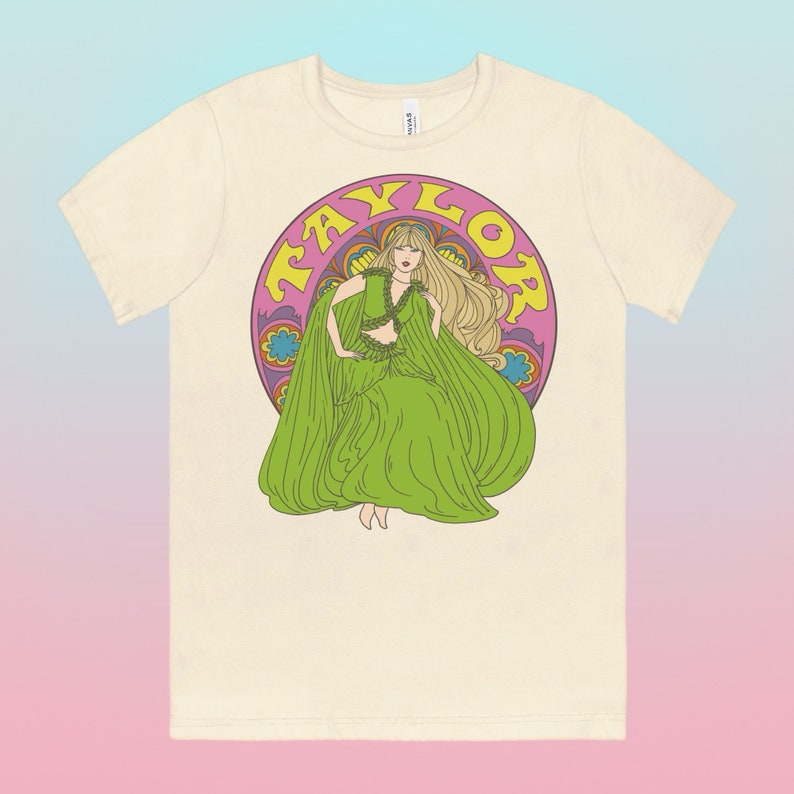 Taylor Swift Shirt...Bohemian Taylor Swift Shirt...Folklore Era Taylor Swift...Elegant Taylor Swift Tee...Mucha Style T-shirt...Tshirt image 1