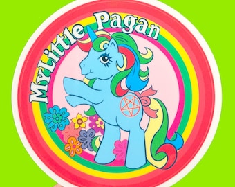 My Little Pagan...Pony... Witch... Cute...Vinyl... Laptop..Stickers..Decal..Water Bottle