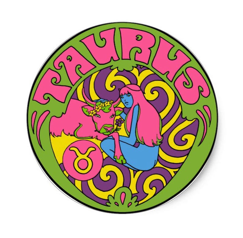 Taurus sticker Zodiac Sign vinyl Laptop Etsy