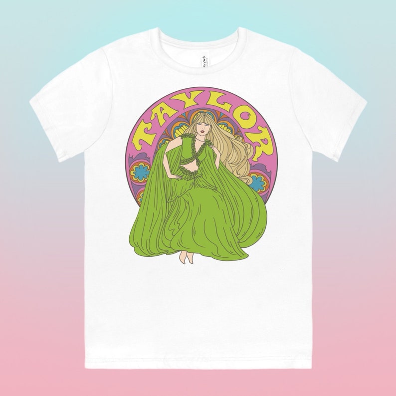 Taylor Swift Shirt...Bohemian Taylor Swift Shirt...Folklore Era Taylor Swift...Elegant Taylor Swift Tee...Mucha Style T-shirt...Tshirt image 8