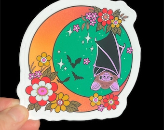 Bat Friend Sticker...Sticker...Whimsigoth...Spooky Season... Halloween...Vinyl... Laptop... Stickers...Decal...Water Bottle.. Goth